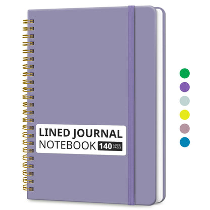 Taja Lined Spiral Notebook for Work, 5.7"x7.9" Spiral Journal College Ruled