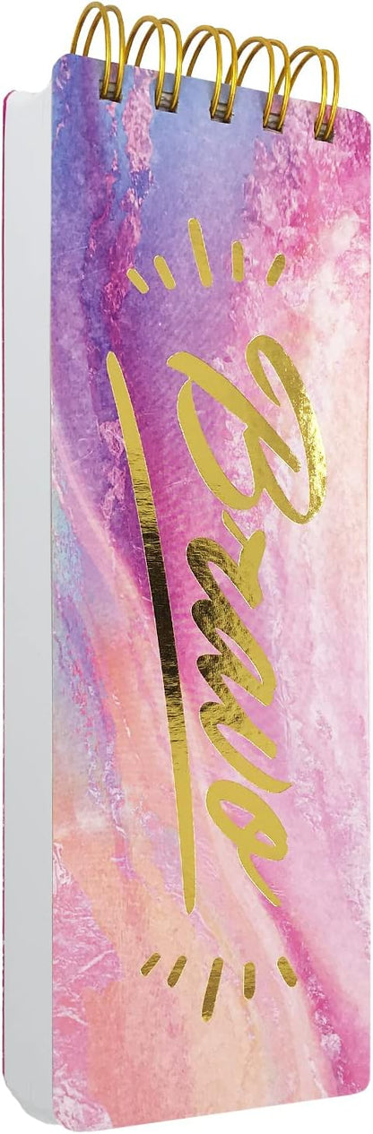 KiDEPOCH Spiral Memo List Pad, Sturdy Covers, 3 x 8.5, 300 Pages, Splashy Notes for School, Bravo Character