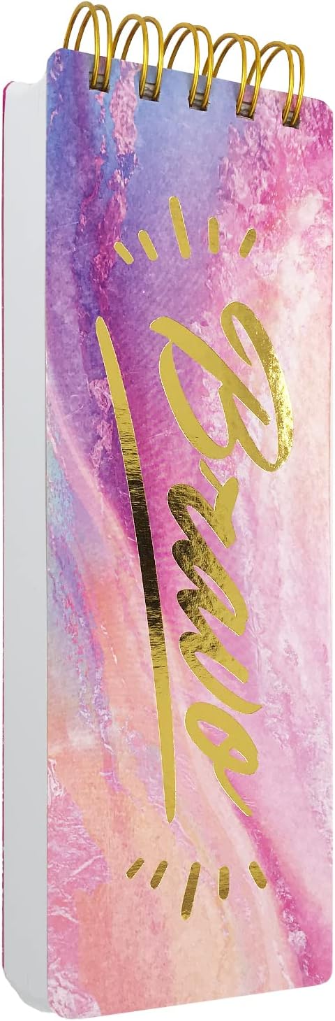 KiDEPOCH Spiral Memo List Pad, Sturdy Covers, 3 x 8.5, 300 Pages, Splashy Notes for School, Bravo Character