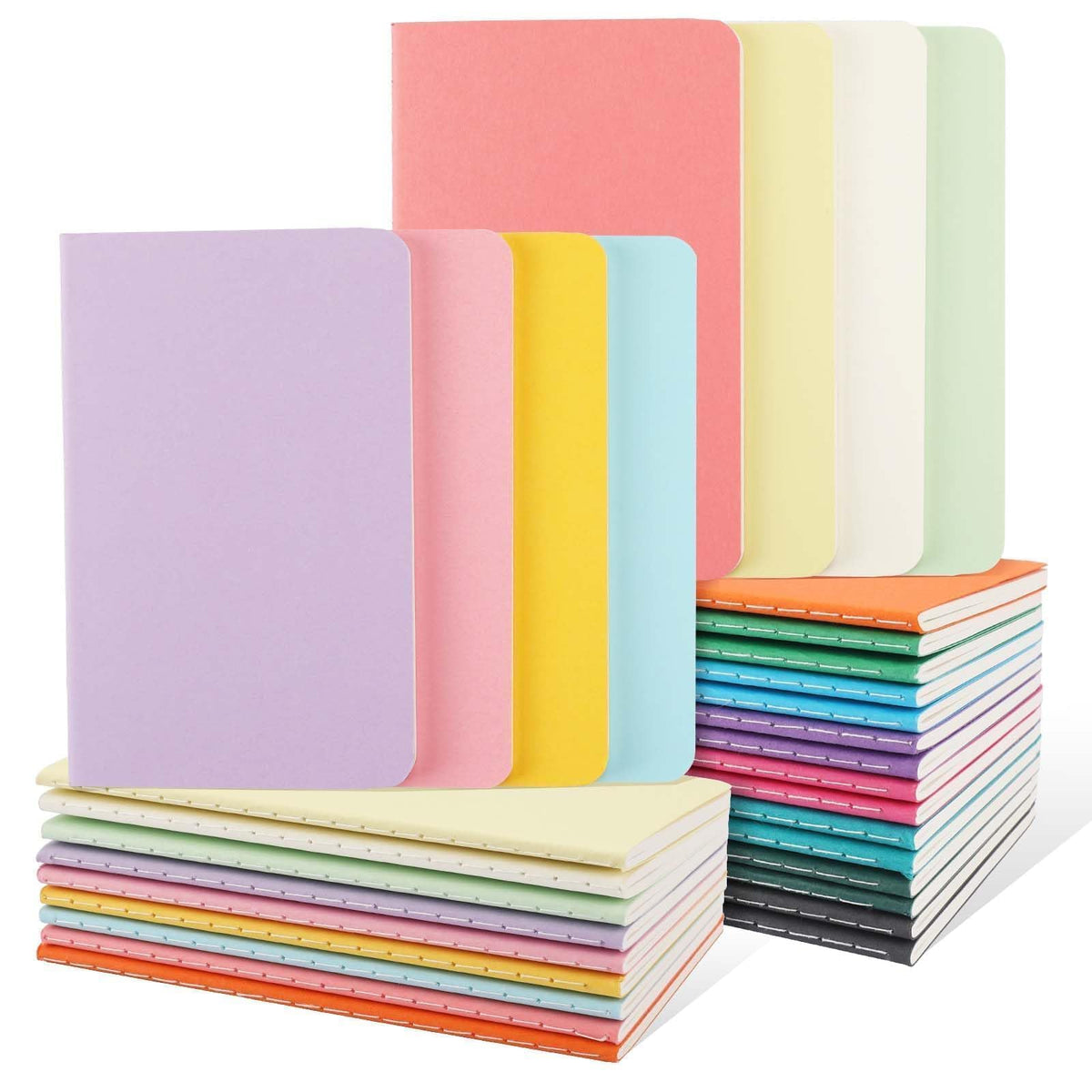 Oucaru 16PCS Mini Notebooks Bulk, Small Pocket Notebook, 3.5"x5.5" Blank