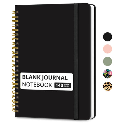 Taja Lined Spiral Notebook for Work, 5.7"x7.9" Spiral Journal College Ruled