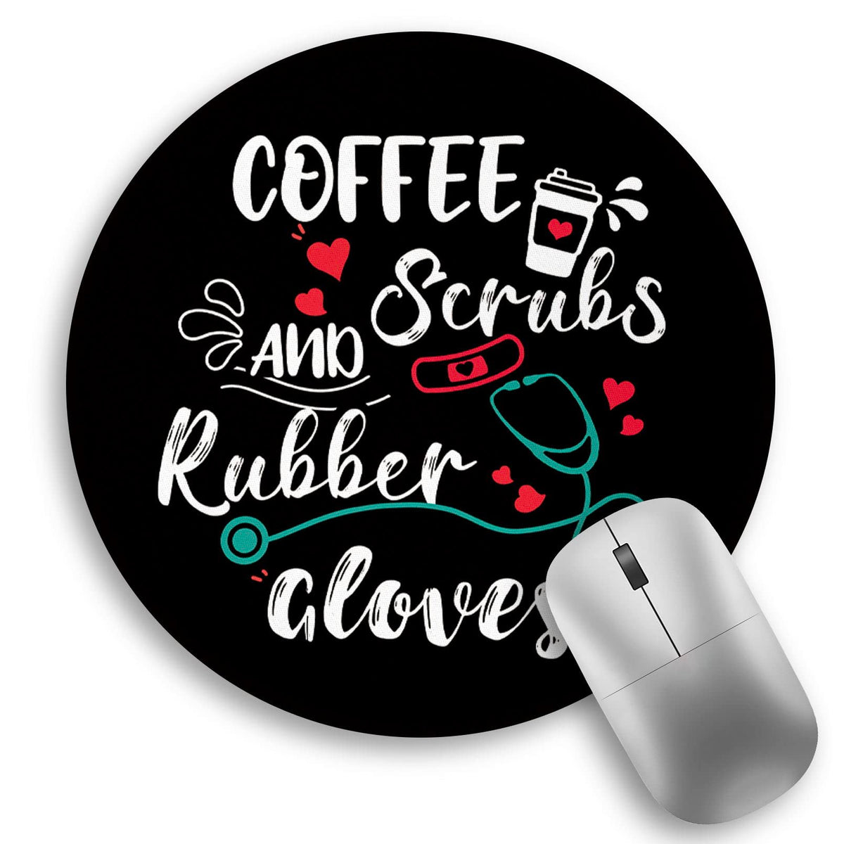 Inspirational Quote Work Mouse Pad, Positive Small Round Mousepad