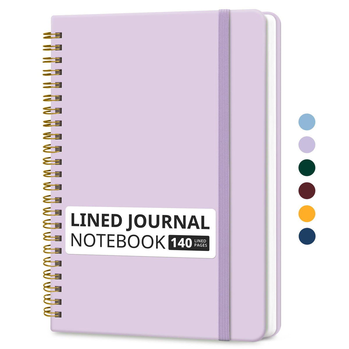 Taja Lined Spiral Notebook for Work, 5.7"x7.9" Spiral Journal College Ruled