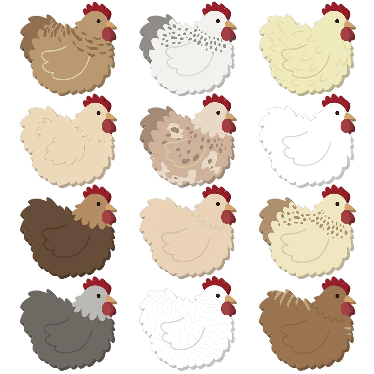 Yinder 24 Pads Animal Sticky Notes, Cute Cartoon Memo Self Adhesive