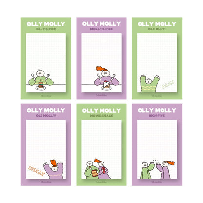 Monolike Gureum's Daily Life Sticky-it - 6p Set Self-Adhesive Memo Pad 50 Sheets