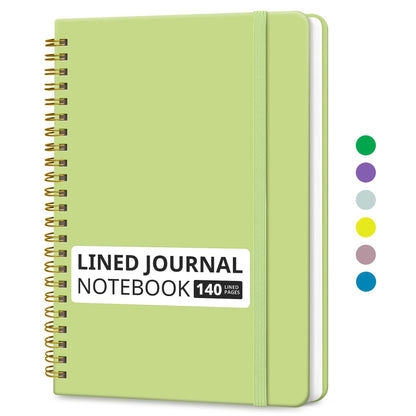Taja Lined Spiral Notebook for Work, 5.7"x7.9" Spiral Journal College Ruled