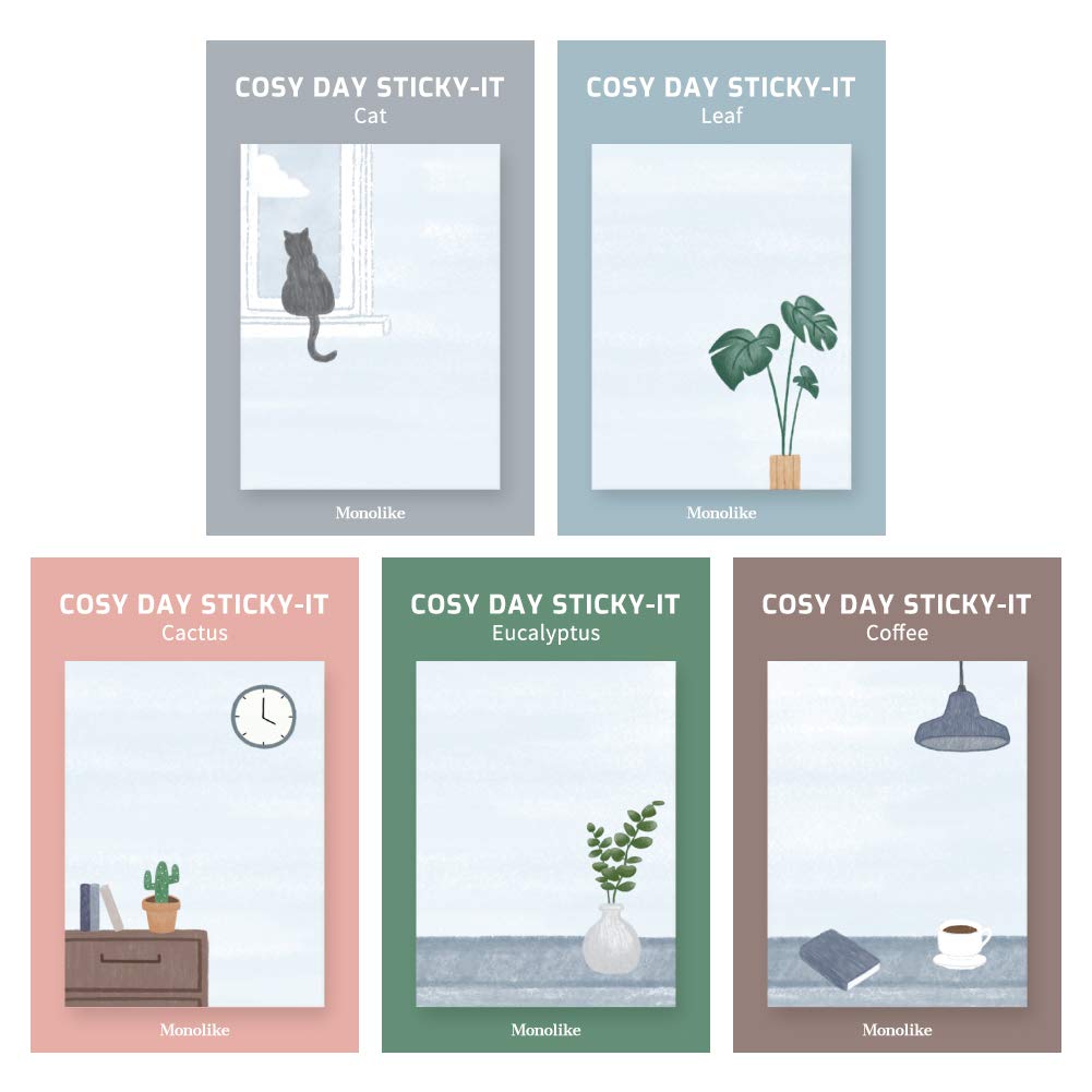 Monolike Gureum's Daily Life Sticky-it - 6p Set Self-Adhesive Memo Pad 50 Sheets