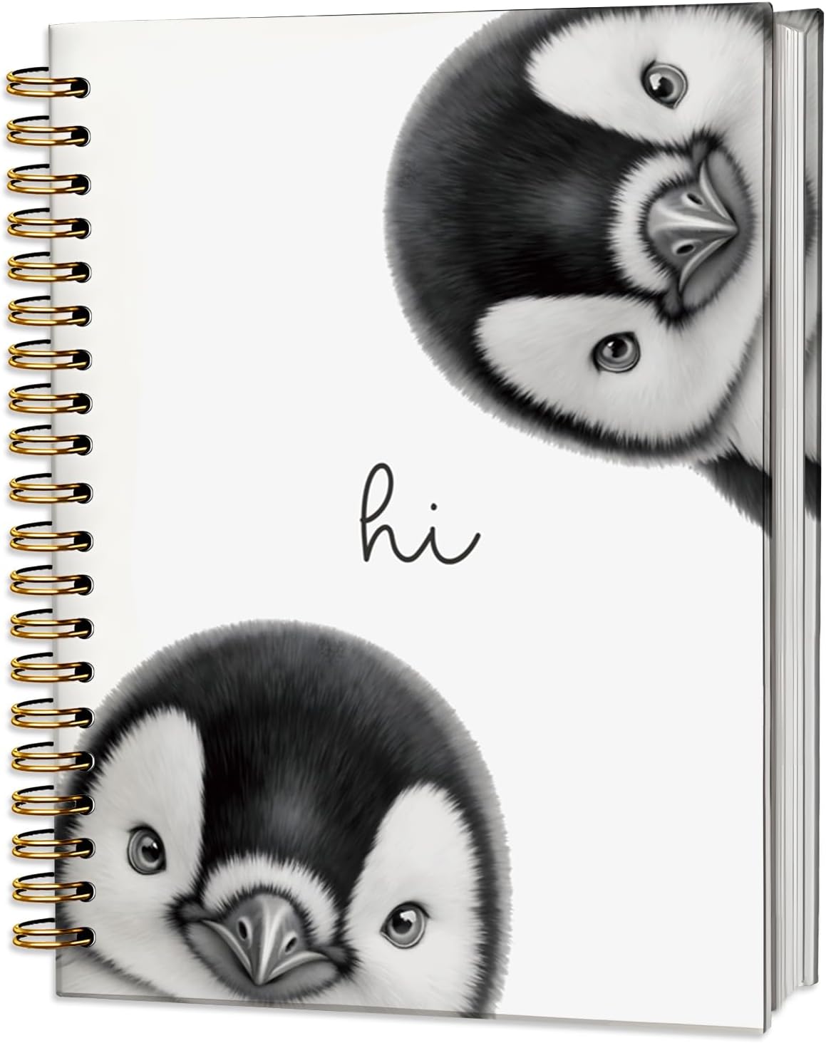 Penguin Notebook Journal,Cute Animal Notebook Journal for School Women Teen Girls Kids,Gifts for Penguin Lovers,Hardcover Spiral Notebooks for Work Notes Journaling,5.5x8.3 Inch
