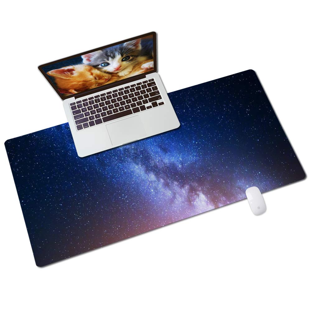 QiyI PU Leather Large Mouse Pad, Office Decor, 31.5" x 15.7", Rose Gold