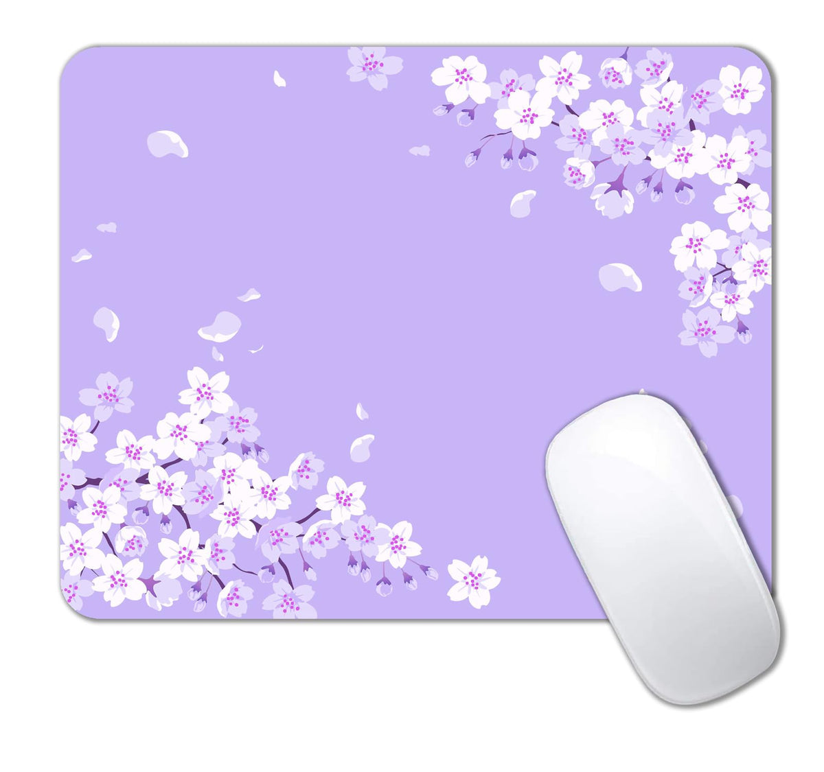 IMAYONDIA Small Mouse Pad Cute, Purple Gold Butterfly Mouse Pads, Modern Flowers Mousepad for Women Girls, Beutiful Mouse Mat Computer Laptop Office, 9.5 X 7.9 Inch