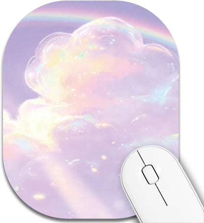 Small Mouse Pad，Mini Mouse Pad 6 x 7 Inch，for Laptop Keyboard Tray Wireless Mouse Home Office Travel，with Non-Slip Rubber Base, Waterproof Mouse Mat，Cyan Blue Marble