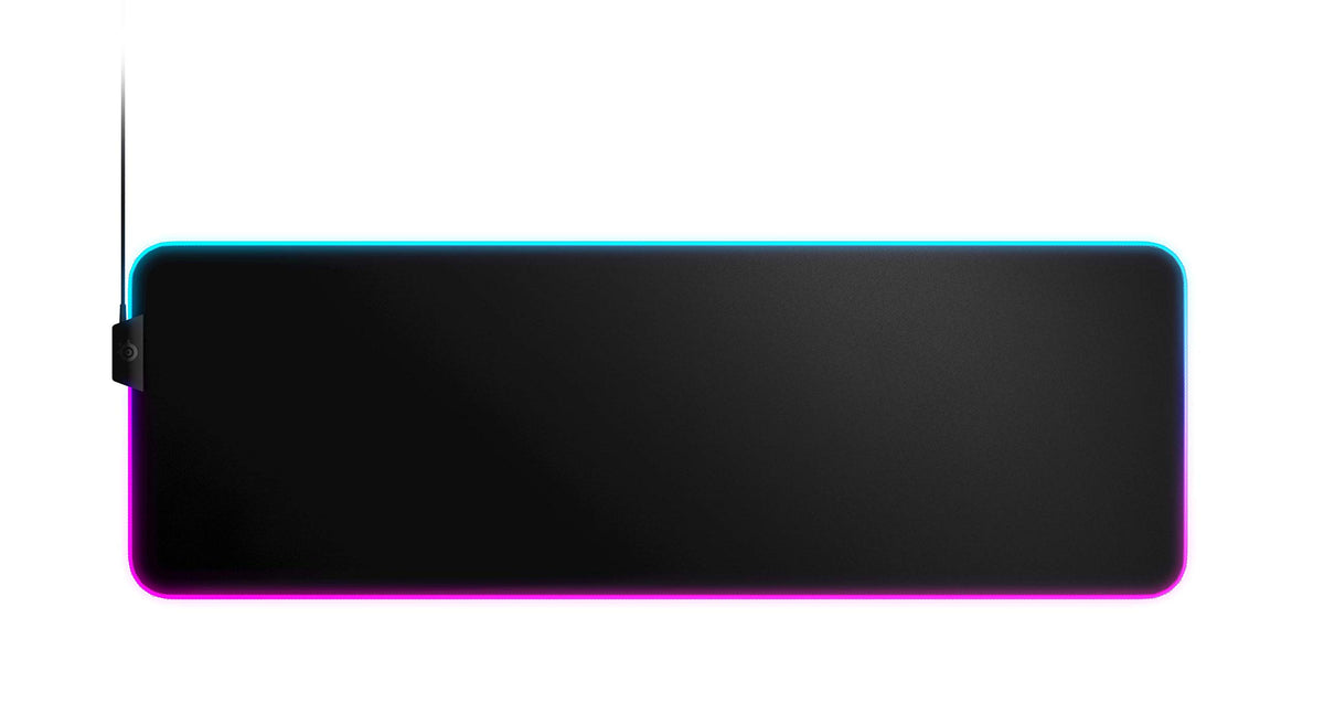 SteelSeries QcK Medium Gaming Mousepad — Black — Non-Slip Silicone Rubber Base — Peak Tracking and Stability — Optimized for Gaming Sensors — 320 mm x 270 mm — FPS, MOBAs, RTS, MMO