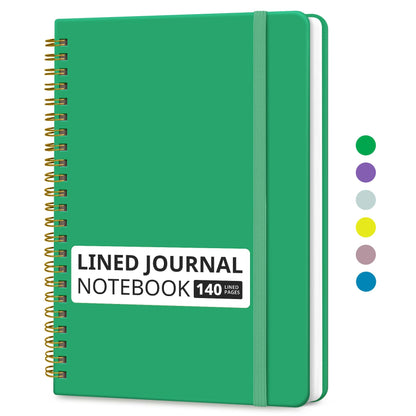 Taja Lined Spiral Notebook for Work, 5.7"x7.9" Spiral Journal College Ruled