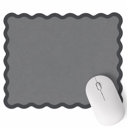 Kingdder Cute Scalloped Mouse Pad Non-Slip Mousepad 9.8x7.9in,Pink
