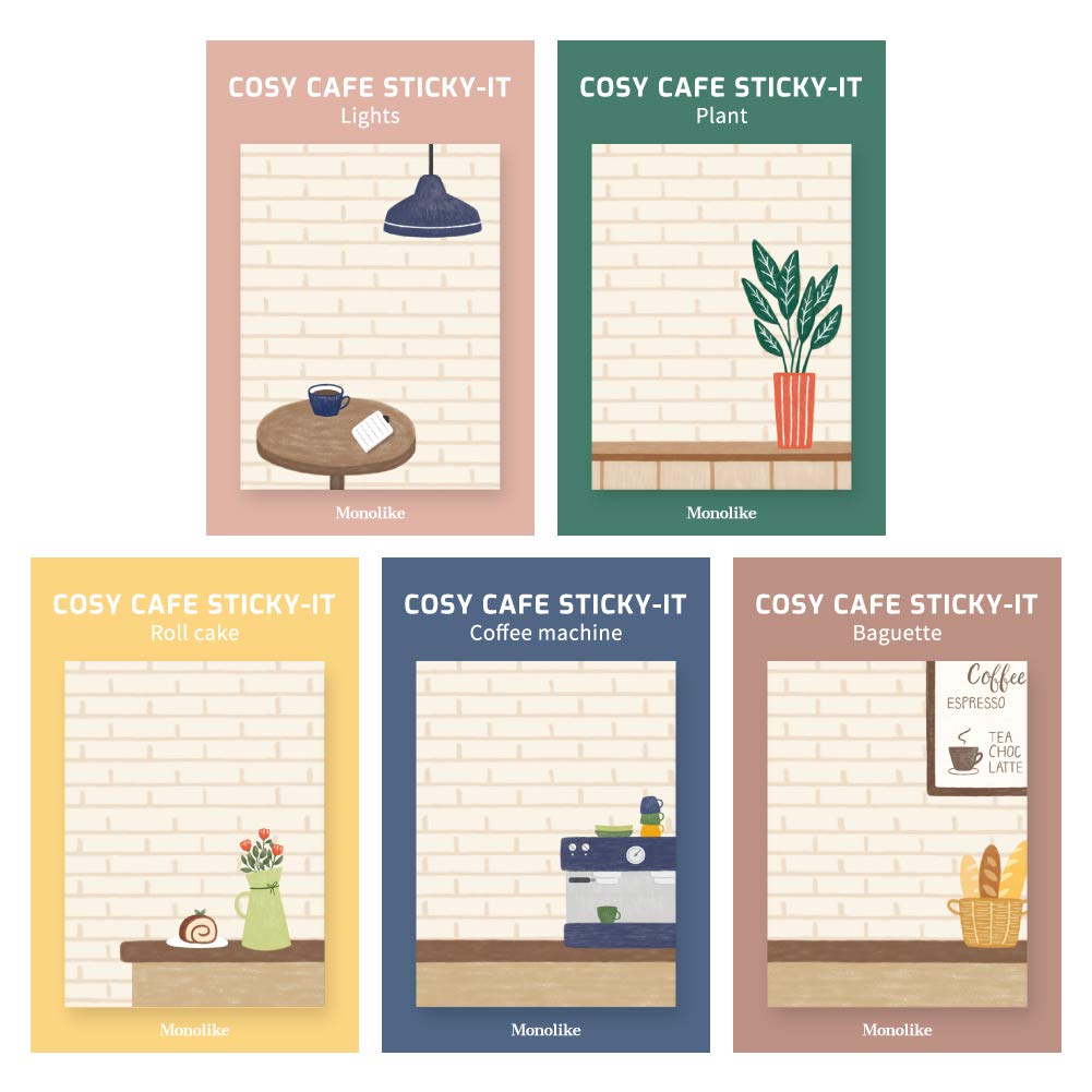 Monolike Gureum's Daily Life Sticky-it - 6p Set Self-Adhesive Memo Pad 50 Sheets
