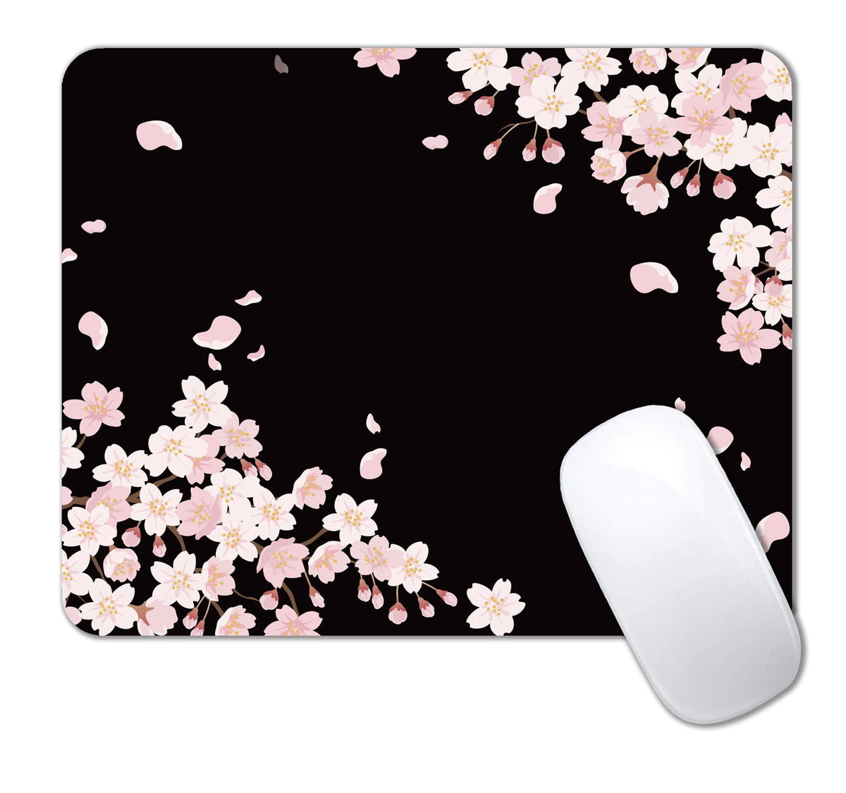 IMAYONDIA Small Mouse Pad Cute, Purple Gold Butterfly Mouse Pads, Modern Flowers Mousepad for Women Girls, Beutiful Mouse Mat Computer Laptop Office, 9.5 X 7.9 Inch