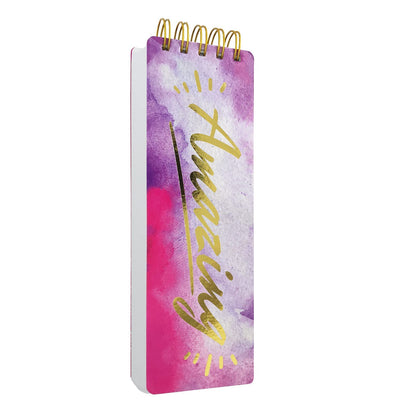 KiDEPOCH Spiral Memo List Pad, Sturdy Covers, 3 x 8.5, 300 Pages, Splashy Notes for School, Bravo Character
