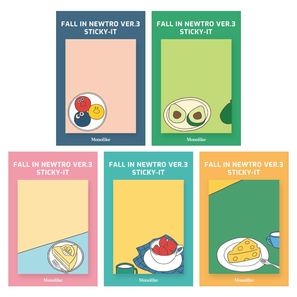Monolike Gureum's Daily Life Sticky-it - 6p Set Self-Adhesive Memo Pad 50 Sheets
