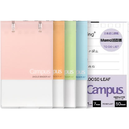 KOKUYO Small Notebooks, 4 Pack 3"x5" Pocket Refillable Spiral Notepads 20 Blank Sheets Each and Extra 50 To-do List Sheets, Little Mini Notebook with PVC Cover to Stay Organized for Work or School