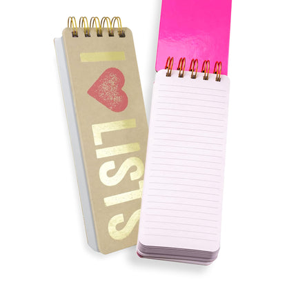 Eccolo Tall Spiral Memo Pad 300 Pages 150 Sheets List Notepad for Office
