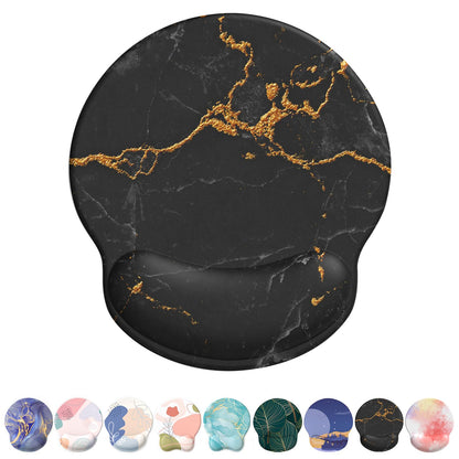 eulps Mouse Pad with Wrist Rest, Comfortable Computer Mousepad with Gel Wrist Support Smooth Surface and Non-Slip PU Base for Pain Relief, Laptop, Office & Home (Rose)