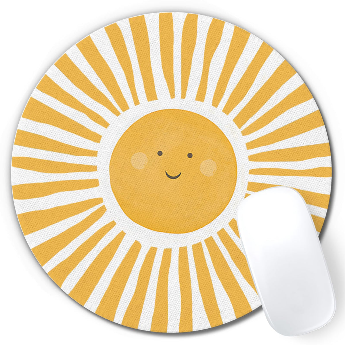 Boho Colorful Sunshine Rainbow Mouse Pad, Cute Sunshine Mouse Pads Mousepad for Desk Home Office Dorm Computers Laptop, Boho Office Supplies Desk Accessories, 7.9x7.9 Inch