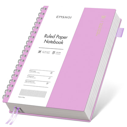 EMSHOI Lined Spiral Journal Notebook, 300 Pages, B5 Size (7.4'' x 10.1'')