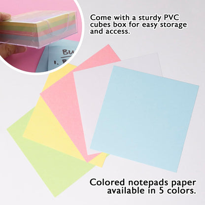 BAZIC Products Color Paper Cube with Tray, 300 Sheets, 2.95 in
