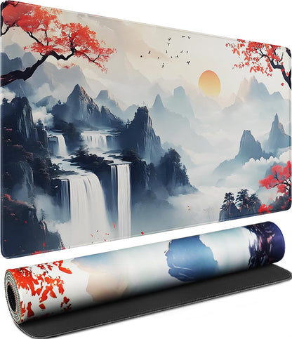 Large Gaming Mouse Pad, Waterproof Extra Large Mousepad with Stitched Edges