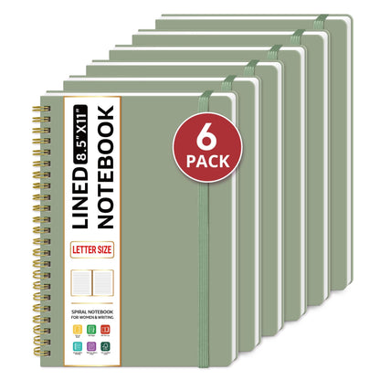 Taja Large Spiral Lined Notebook for Work, Journal for Women & Men