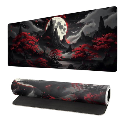 Japanese Mouse Pad, Large Japanese Desk Mat, XL Anime Gaming Keyboard Mat, Non-Slip Rubber Base, Big Extended Desk Protector for Home Office, 31.5”x11.8”