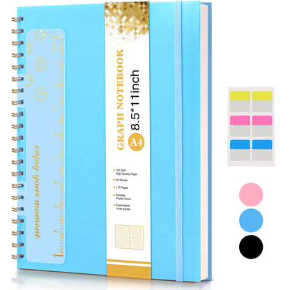 Spiral Notebook Journal 8.5” x 11”, A4 Large Notebooks for Women Men, College Ruled Lined Journal, 100 GSM Paper, Hardcover Spiral Bound Journals for Work School Writing Note Taking Business, Purple
