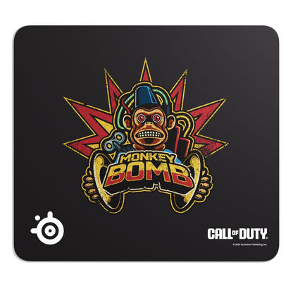 SteelSeries QcK Medium Gaming Mousepad — Black — Non-Slip Silicone Rubber Base — Peak Tracking and Stability — Optimized for Gaming Sensors — 320 mm x 270 mm — FPS, MOBAs, RTS, MMO