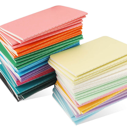 Oucaru 16PCS Mini Notebooks Bulk, Small Pocket Notebook, 3.5"x5.5" Blank
