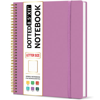 Taja Large Spiral Lined Notebook for Work, Journal for Women & Men