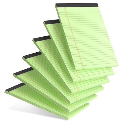 5pcs Small Note Pads 5x8 Notebook College Ruled Legal Pads Color Notepads 5 Pack Study Back Writing Pads 5 x 8 Perforated Narrow Ruled Pads of Paper for School & Office Supplies 30 Sheets/Pack