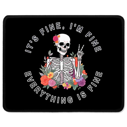 ITNRSIIET Mouse Pad with Stitched Edge Premium Textured Smooth Precise Operation Waterproof Washable Non-Slip Rubber Base Desktop Protection Mat, 10.2×8.3×0.12 inches, Palm Texture