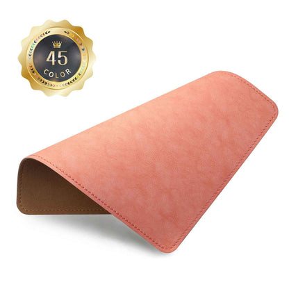 Mouse Pad，Round Mouse Pad，PU Mouse Pad，Leather Mouse Pad with Stitched Edge Micro-Fiber Base with Non-Slip Waterproof，Mouse Pad for Computers，Laptop，9 x 9 Inch (Caramel Brown)