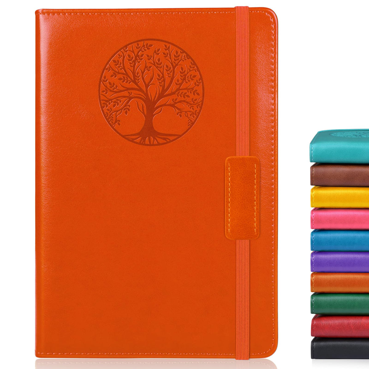Biuwory Leather Journal Notebook,256 Thick Lined Pages,Hardcover 5.7"×8.3"