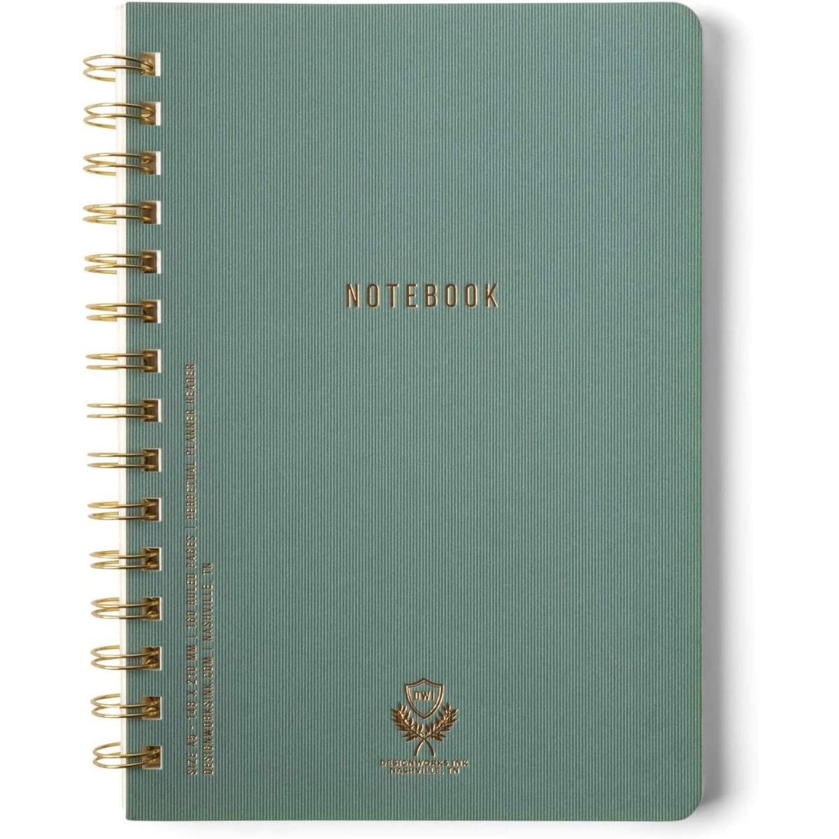 DesignWorks Ink Textured Twin Wire Notebook, Lilac, 8.25 x 11.625 in