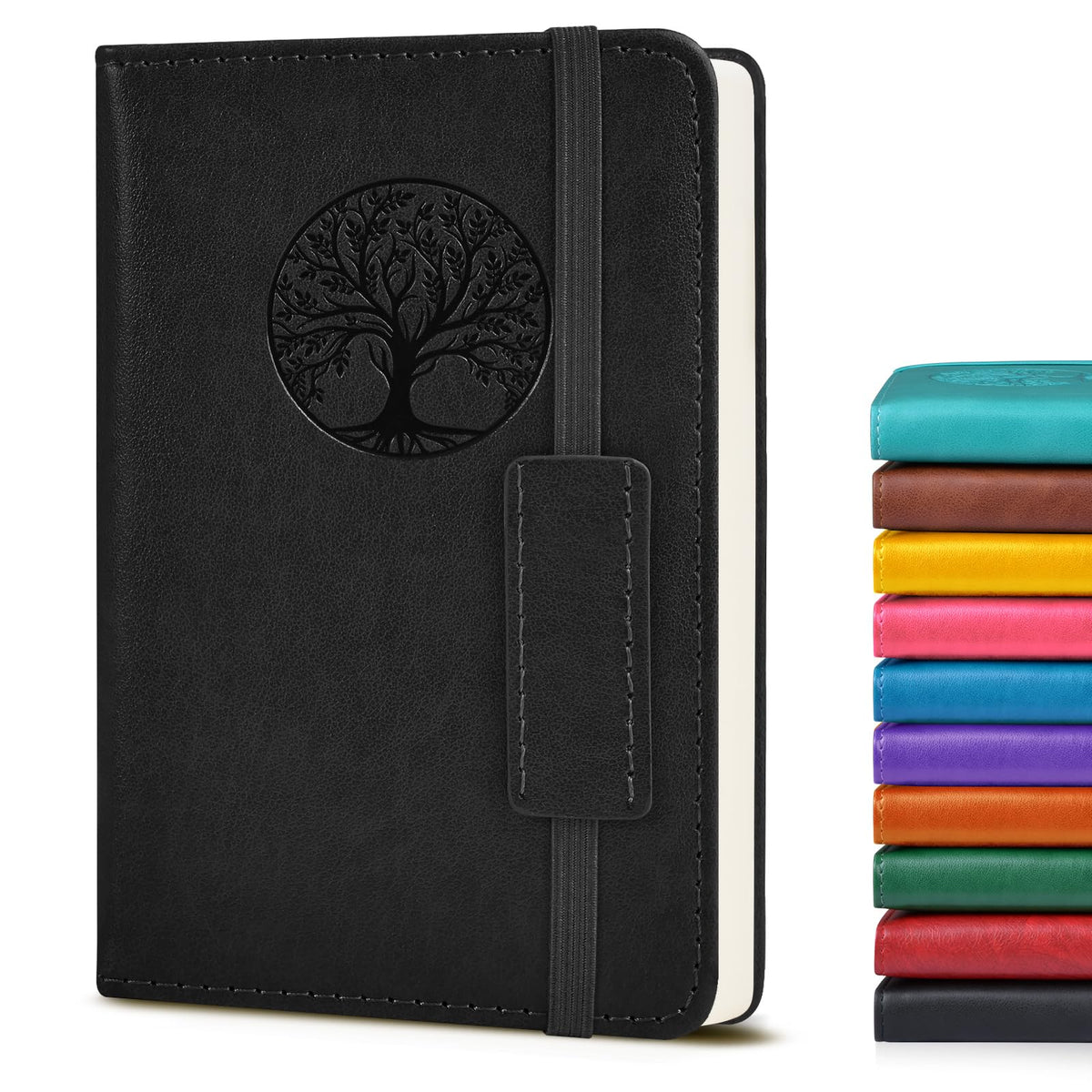 Biuwory Leather Journal Notebook,256 Thick Lined Pages,Hardcover 5.7"×8.3"