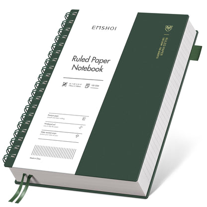 EMSHOI Lined Spiral Journal Notebook, 300 Pages, B5 Size (7.4'' x 10.1'')