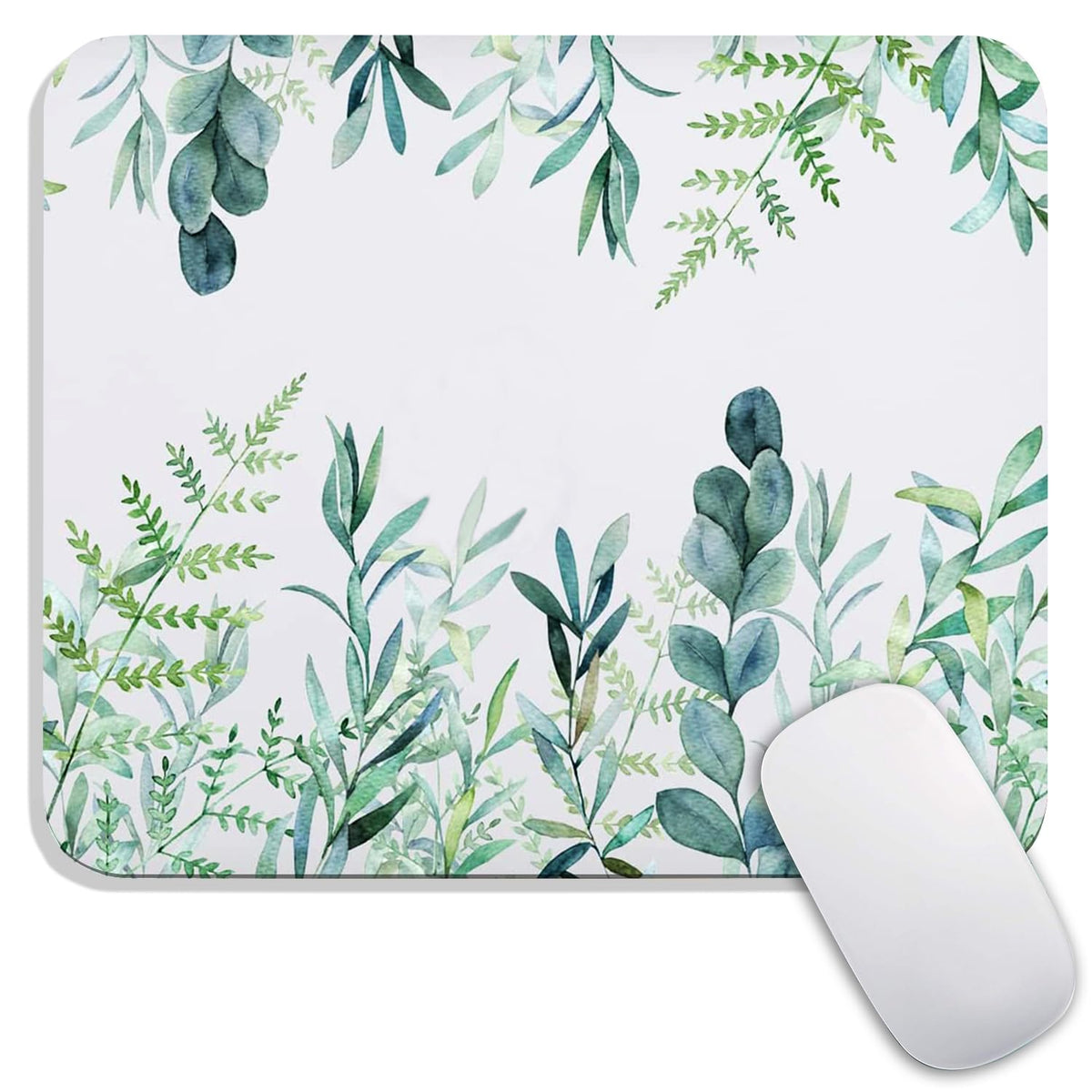 Square Mouse Pad Beautiful Flowers Plants, Personalized Premium-Textured Custom Mouse Mat Design, Washable Mousepad Cloth, Non-Slip Rubber Base Computer Mouse Pads for Wireless Mouse