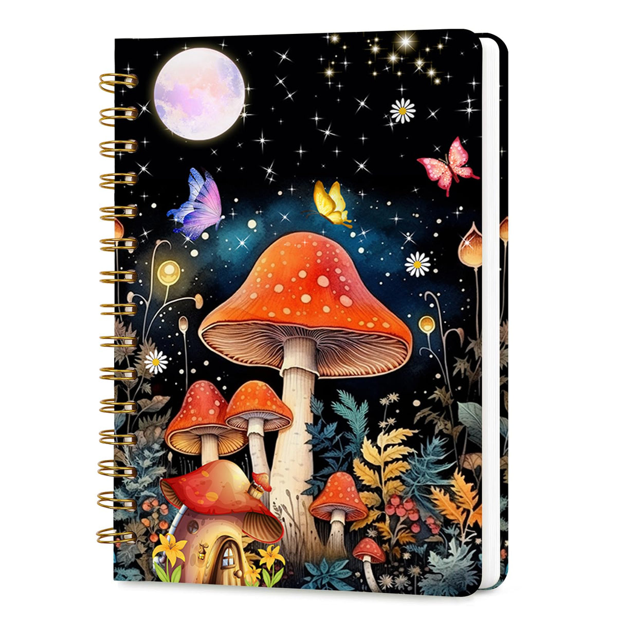 Lined Spiral Journal Notebook for Work A5, 160 Pages, Explosive Cat