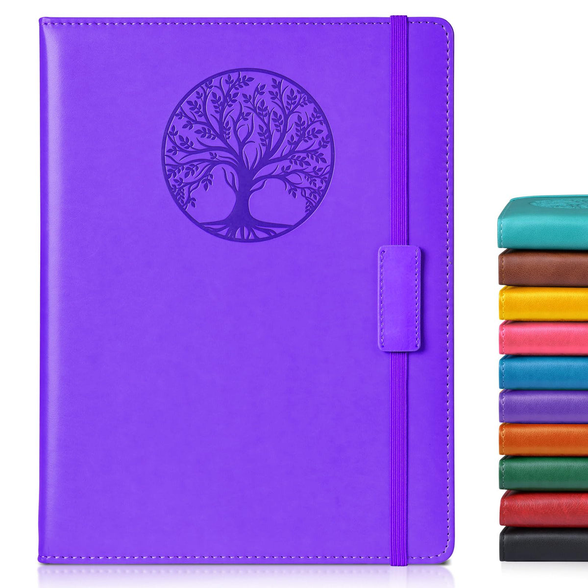 Biuwory Leather Journal Notebook,256 Thick Lined Pages,Hardcover 5.7"×8.3"