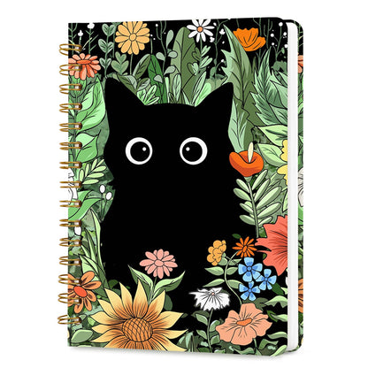 Lined Spiral Journal Notebook for Work A5, 160 Pages, Explosive Cat