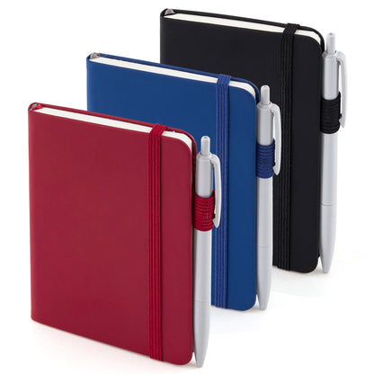 feela 3 Pack Pocket Small Notebook Journals, Mini Cute Hardcover College Ruled Notepad Women Office Supplies, with 3 Black Pens, 3.5”x 5.5”, A6, Pastel Colors, Light Blue, Light Purple, Light Green