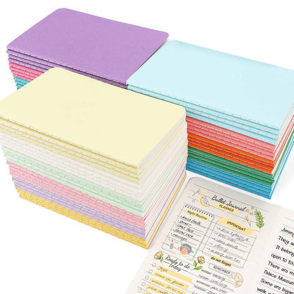 Oucaru 16PCS Mini Notebooks Bulk, Small Pocket Notebook, 3.5"x5.5" Blank