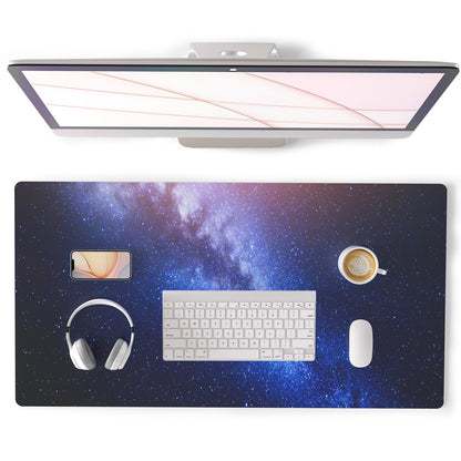 QiyI PU Leather Large Mouse Pad, Office Decor, 31.5" x 15.7", Rose Gold