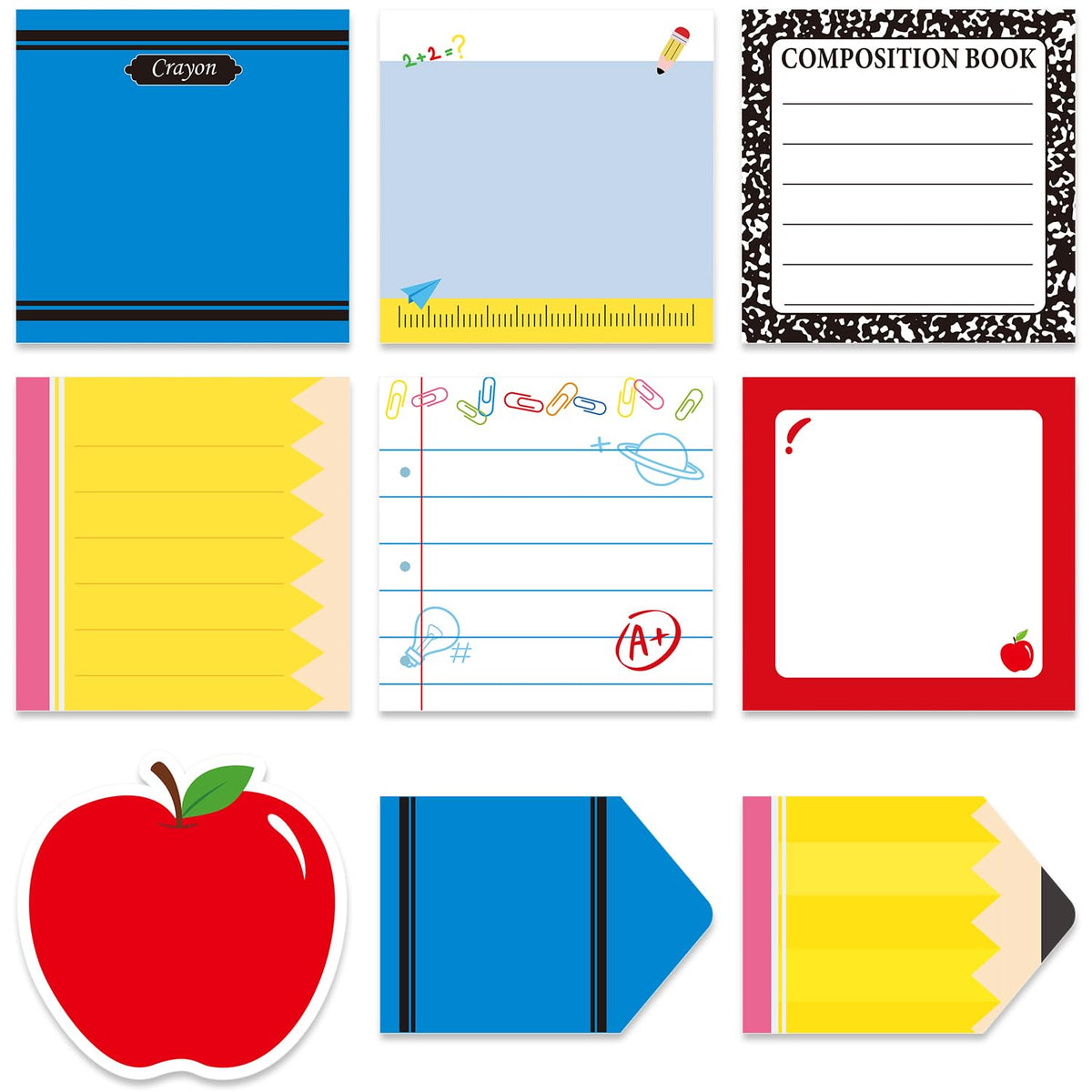 Gothic Sticky Notes 3x3 Dark Style Stationery 9-Pack